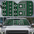 Fiji Masi Tapa Pattern Green Auto Sun Shade - Polynesian Pride