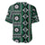 Fiji Masi Tapa Pattern Green Baseball Jersey - Polynesian Pride
