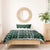 Fiji Masi Tapa Pattern Green Bedding Set - Polynesian Pride
