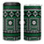 Fiji Masi Tapa Pattern Green 4 in 1 Can Cooler Tumbler - Polynesian Pride