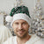 Fiji Masi Tapa Pattern Green Christmas Santa Hat - Polynesian Pride
