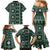 Fiji Masi Tapa Pattern Green Family Matching Mermaid Dress and Hawaiian Shirt - Polynesian Pride