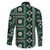 Fiji Masi Tapa Pattern Green Family Matching Short Sleeve Bodycon Dress and Hawaiian Shirt - Polynesian Pride