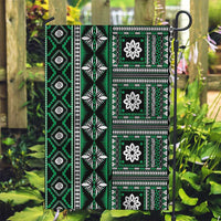Fiji Masi Tapa Pattern Green Garden Flag - Polynesian Pride