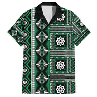 Fiji Masi Tapa Pattern Green Hawaiian Shirt - Polynesian Pride