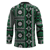 Fiji Masi Tapa Pattern Green Hockey Jersey - Polynesian Pride