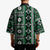 Fiji Masi Tapa Pattern Green Kimono - Polynesian Pride