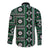 Fiji Masi Tapa Pattern Green Long Sleeve Button Shirt - Polynesian Pride