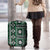 Fiji Masi Tapa Pattern Green Luggage Cover - Polynesian Pride