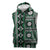 Fiji Masi Tapa Pattern Green Sleeveless Hoodie - Polynesian Pride