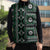 Fiji Masi Tapa Pattern Green Sleeveless Puffer Jacket - Polynesian Pride