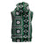 Fiji Masi Tapa Pattern Green Sleeveless Zip Hoodie - Polynesian Pride