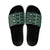 Fiji Masi Tapa Pattern Green Slide Sandals - Polynesian Pride