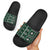 Fiji Masi Tapa Pattern Green Slide Sandals - Polynesian Pride