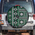 Fiji Masi Tapa Pattern Green Spare Tire Cover - Polynesian Pride