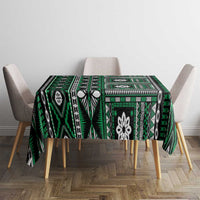 Fiji Masi Tapa Pattern Green Tablecloth - Polynesian Pride