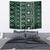 Fiji Masi Tapa Pattern Green Tapestry - Polynesian Pride