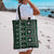 Fiji Masi Tapa Pattern Green Tote Bag - Polynesian Pride