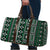 Fiji Masi Tapa Pattern Green Travel Bag - Polynesian Pride