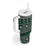 Fiji Masi Tapa Pattern Green Tumbler With Handle - Polynesian Pride