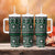 Fiji Masi Tapa Pattern Green Tumbler With Handle - Polynesian Pride