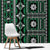 Fiji Masi Tapa Pattern Green Window Curtain - Polynesian Pride