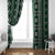 Fiji Masi Tapa Pattern Green Window Curtain - Polynesian Pride