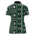 Fiji Masi Tapa Pattern Green Women Polo Shirt - Polynesian Pride