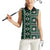Fiji Masi Tapa Pattern Green Women Sleeveless Polo Shirt - Polynesian Pride