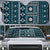 Fiji Masi Tapa Pattern Blue Auto Sun Shade - Polynesian Pride