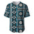 Fiji Masi Tapa Pattern Blue Baseball Jersey - Polynesian Pride