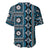 Fiji Masi Tapa Pattern Blue Baseball Jersey - Polynesian Pride