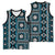 Fiji Masi Tapa Pattern Blue Basketball Jersey - Polynesian Pride