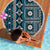 Fiji Masi Tapa Pattern Blue Beach Blanket - Polynesian Pride