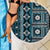 Fiji Masi Tapa Pattern Blue Beach Blanket - Polynesian Pride