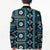 Fiji Masi Tapa Pattern Blue Blazer - Polynesian Pride
