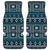 Fiji Masi Tapa Pattern Blue Car Mats - Polynesian Pride