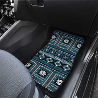 Fiji Masi Tapa Pattern Blue Car Mats - Polynesian Pride