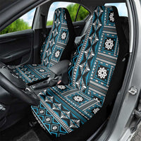 Fiji Masi Tapa Pattern Blue Car Seat Cover - Polynesian Pride