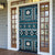 Fiji Masi Tapa Pattern Blue Door Cover - Polynesian Pride