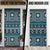 Fiji Masi Tapa Pattern Blue Door Cover - Polynesian Pride