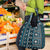 Fiji Masi Tapa Pattern Blue Grocery Bag - Polynesian Pride