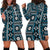 Fiji Masi Tapa Pattern Blue Hoodie Dress - Polynesian Pride