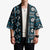 Fiji Masi Tapa Pattern Blue Kimono - Polynesian Pride