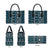 Fiji Masi Tapa Pattern Blue Leather Bag - Polynesian Pride