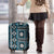 Fiji Masi Tapa Pattern Blue Luggage Cover - Polynesian Pride