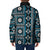 Fiji Masi Tapa Pattern Blue Padded Jacket - Polynesian Pride