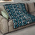 Fiji Masi Tapa Pattern Blue Quilt - Polynesian Pride