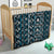 Fiji Masi Tapa Pattern Blue Quilt - Polynesian Pride
