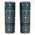 Fiji Masi Tapa Pattern Blue Skinny Tumbler - Polynesian Pride